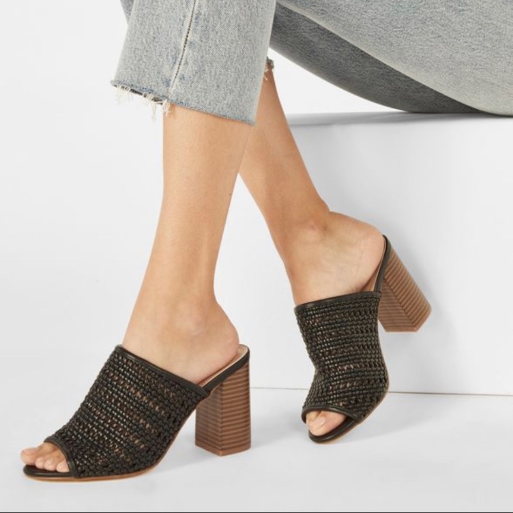 Shela Woven Heeled Sandal JUSTFAB